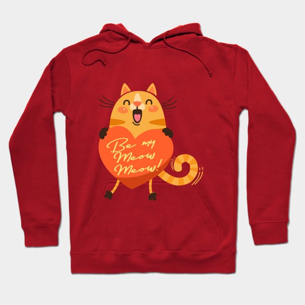 meow valentine Hoodie by richhwalsh